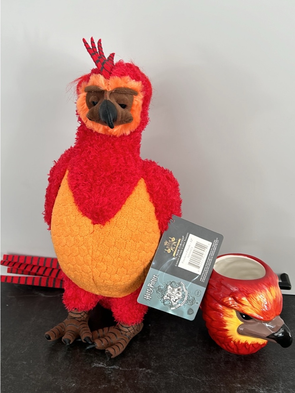 New Noble collection Plush Harry Potter Fawkes and Matching Mug